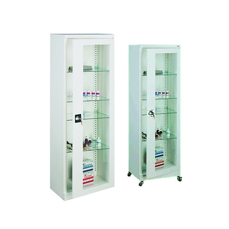 One-door medical cabinet SML 101 on wheels SML 111